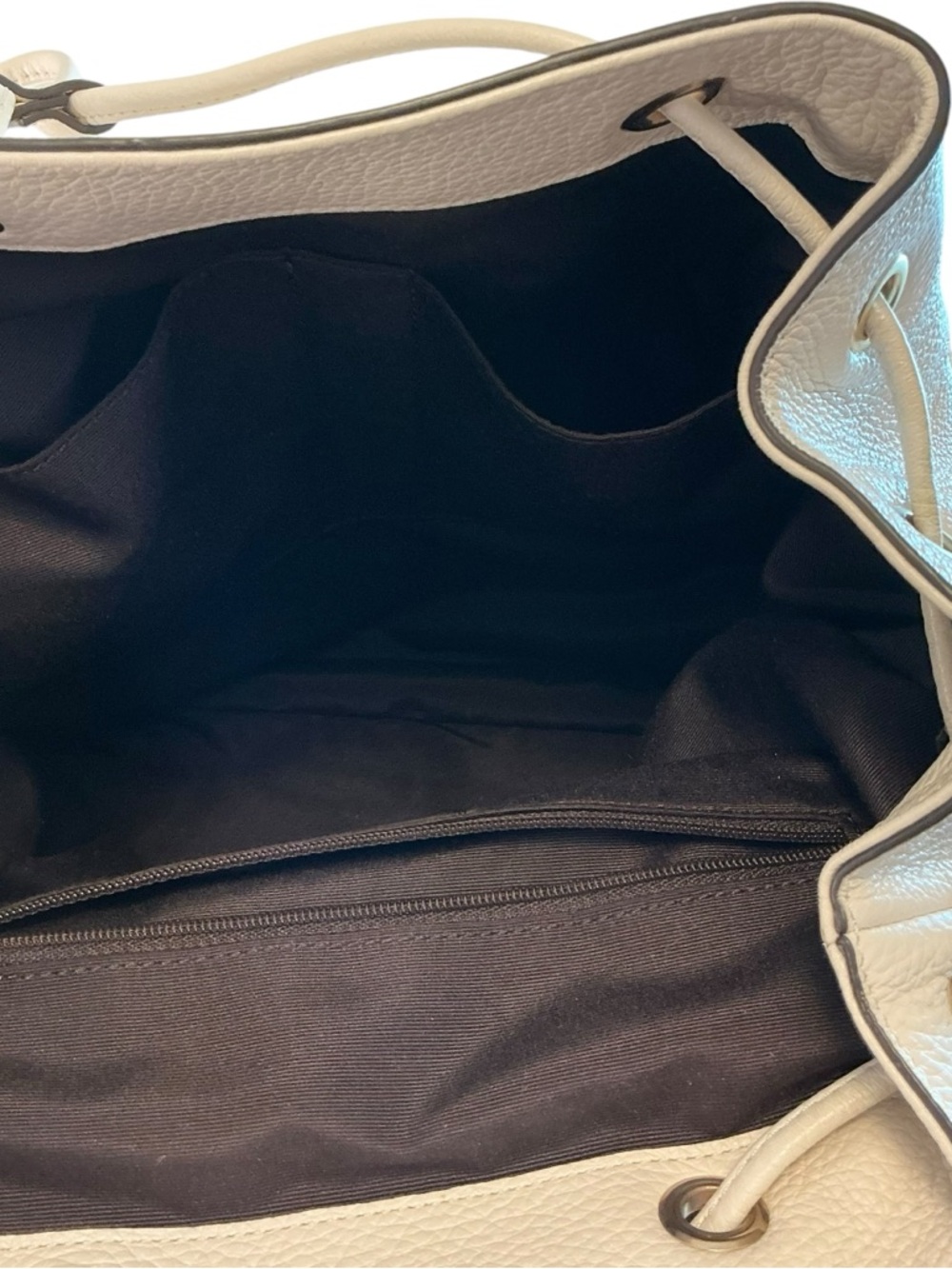 COACH Billie Backpack Pebbled Leather Chalk White Coach Bag Drawstring, Dust Bag - Picture 13 of 15